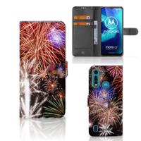 Motorola G8 Power Lite | Wallet Case | met Pasjes | Vuurwerk Motorola G8 Power Lite | Wallet Case | met Pasjes | Vuurwerk