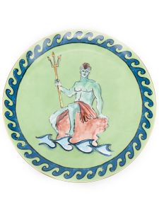 GINORI 1735 assiette imprimée Neptune - Vert