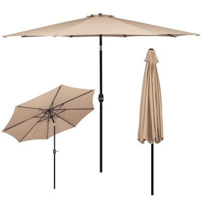 Viking Choice Tuinparasol 300 cm Beige met hellingfunctie - opvouwbare parasol Viking Choice Tuinparasol 300 cm Beige met hellingfunctie - opvouwbare parasol