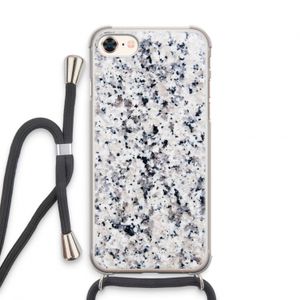 Gespikkelde marmer: iPhone 8 Transparant Hoesje met koord
