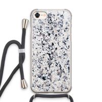 Gespikkelde marmer: iPhone 8 Transparant Hoesje met koord