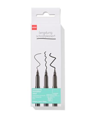 HEMA Permanente Markers 0.5-1-2mm - 4 Stuks