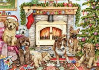 Falcon de luxe Christmas Puppies 500 stukjes - thumbnail