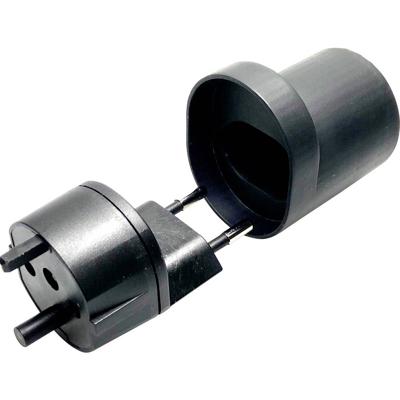 Martin Kaiser 182/1/sw Reisstekker Fix-Adapter CH Typ 11/Konturen denzentraler Steckeransatz, IP 20, schwarz