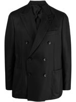 Lardini blazer croisé à revers pointus - Noir