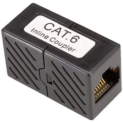 Roline RJ45-koppeling RJ45 Adapter CAT 6 200 m Zwart