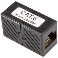 Roline RJ45-koppeling RJ45 Adapter CAT 6 200 m Zwart