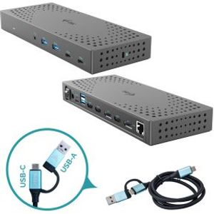 I-tec USB 3.0 / USB-C / Thunderbolt, 3x 4K Docking Station Gen 2 + Power Delivery 100W