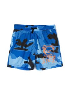 Moschino Kids short de bain à imprimé Teddy Bear - Bleu