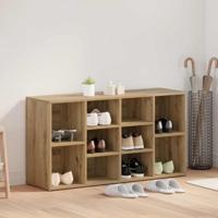 Schoenenbank met plank Anders artisanaal eikenkleurig 103 x 30 x 55 cm