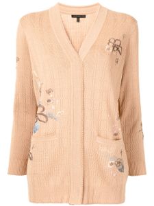 SHIATZY CHEN cardigan à fleurs brodées - Marron