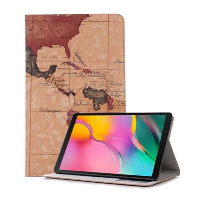 Kaart textuur horizontale Flip lederen case voor Galaxy tab A 10 1 (2019) T510/T515 met houder & kaartsleuven & portemonnee willekeurige textuur lev