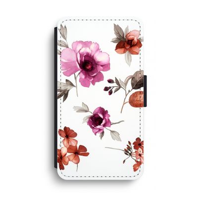 Geschilderde bloemen: iPhone XS Max Flip Hoesje