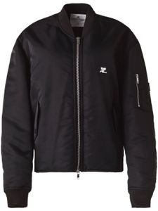 Courrèges veste bomber zippée à logo brodé - Noir