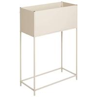 Beliani-TAPIEN-Verhoogde plantenbak-Beige-70 x 30 x 100 cm-Metaal