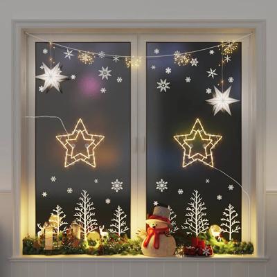 VidaXL Kerstverlichting ster silhouet 2 st 50 leds warm wit