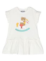 Moschino Kids robe Teddy Bear en coton - Blanc