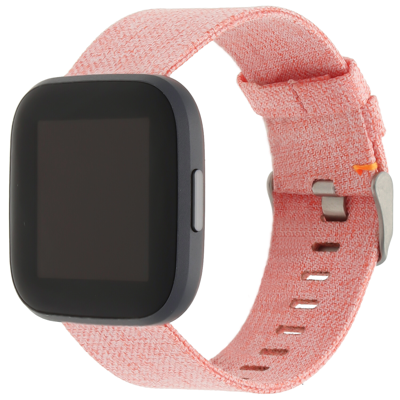 Fitbit Versa Nylon Gesp Band - Oranje