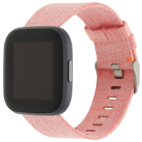 Fitbit Versa Nylon Gesp Band - Oranje
