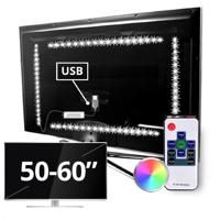 Tv led strip set met 4 RGB strips voor tv’s 50 tot 60 inch | met afstandsbediening | ledstripkoning