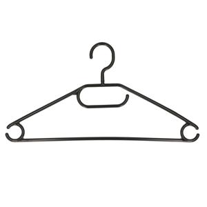 Kledinghangers set - 40x stuks - kunststof - zwart - kledingkast hangers