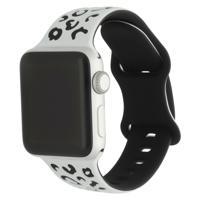 Apple Watch Siliconen Luipaard Wild Band - Wit Zwart - 38, 40, 41 & 42mm Apple Watch Siliconen Luipaard Wild Band - Wit Zwart - 38, 40, 41 & 42mm