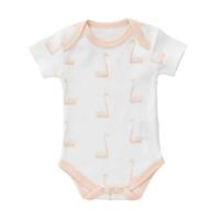 Fresk romper korte mouw Swan Pale Peach-0-3 mnd