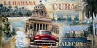Kunstdruk John Clarke - La Habana Cuba 100x50cm