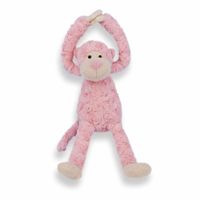 Funnies knuffel slingeraap roze Maat