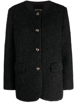tout a coup veste en tweed à simple boutonnage - Gris