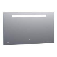 Brauer Quartz Spiegel - Rechthoekig - 120 cm - met Directe LED-Verlichting - Dimbaar - met Touchbediening - met Klok