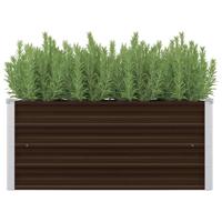 VidaXL Plantenbak verhoogd 100x40x45 cm gegalvaniseerd staal bruin