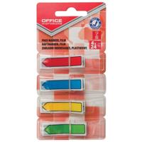 OFFICE products index, 12 x 43 mm, geassorteerde kleuren, blister van 4 x 24 tabs