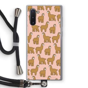 Alpacas: Samsung Galaxy Note 10 Transparant Hoesje met koord