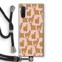 Alpacas: Samsung Galaxy Note 10 Transparant Hoesje met koord