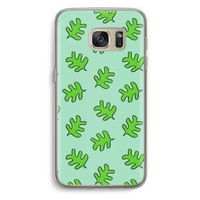 Groene blaadjes: Samsung Galaxy S7 Transparant Hoesje