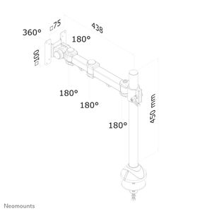 Neomounts by Newstar monitor bureausteun