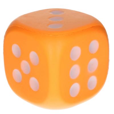 Foam Dobbelsteen - 12 cm - oranje - grote dobbelstenen - dobbelspel