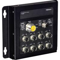 TRENDnet TI-TPG80 8-poorts Industriële EN50155 M12 Gigabit PoE+ Spoorweg Switch