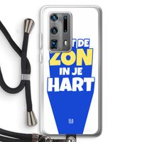 Laat de zon in je hart: Huawei P40 Pro Plus Transparant Hoesje met koord