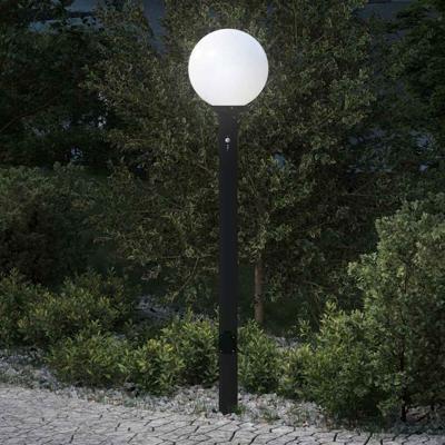 Bolderarmatuur met sensor en stopcontact 120 cm zwart IP44