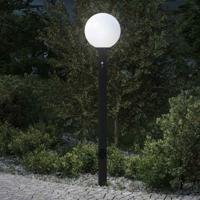 Bolderarmatuur met sensor en stopcontact 120 cm zwart IP44
