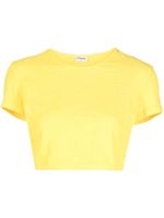 CHANEL Pre-Owned t-shirt crop à logo CC brodé (1997) - Jaune