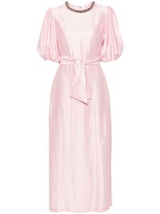 Baruni robe longue Hebo à taille ceinturée - Rose