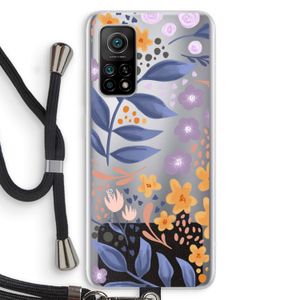 Flowers with blue leaves: Xiaomi Mi 10T 5G Transparant Hoesje met koord