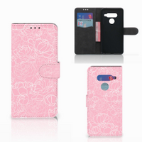LG V40 Thinq Hoesje White Flowers - thumbnail
