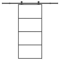 Schuifdeur met beslag 90x205 cm ESG-glas en aluminium