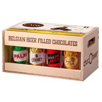 Carré Chocobeer chocolade, houten kist van 200 gram