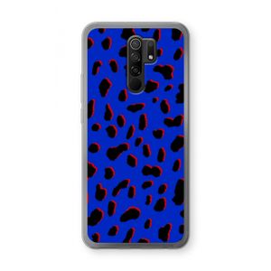 Blue Leopard: Xiaomi Redmi 9 Transparant Hoesje