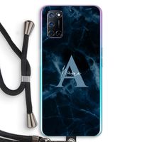 Midnight Marble: Oppo A72 Transparant Hoesje met koord